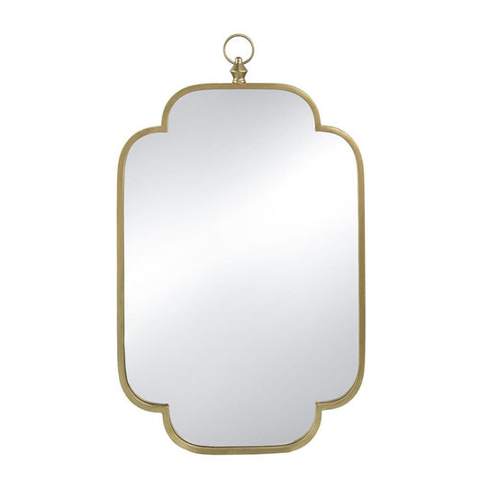 Miroir décoratif fantaisie en fer doré de 36 po