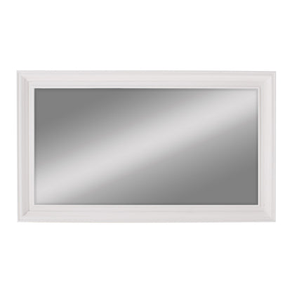 Miroir mural rectangulaire blanc de 28 po à suspendre sur toute la longueur