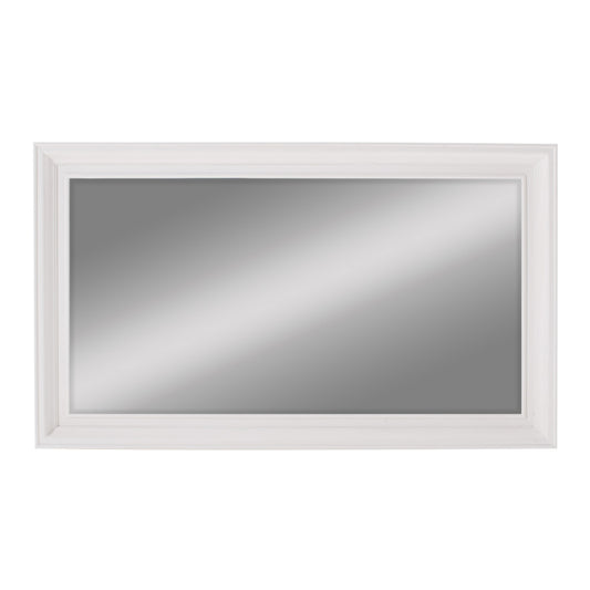 Miroir mural rectangulaire blanc de 28 po à suspendre sur toute la longueur