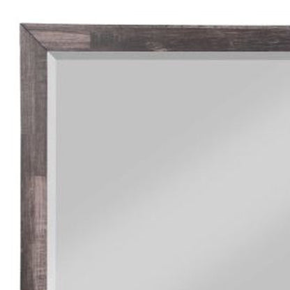 Miroir de commode rectangulaire en cerisier foncé de 36 po à monter sur la commode avec cadre