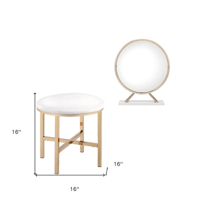 Miroir de table rond de 16 pouces pour le maquillage et le rasage