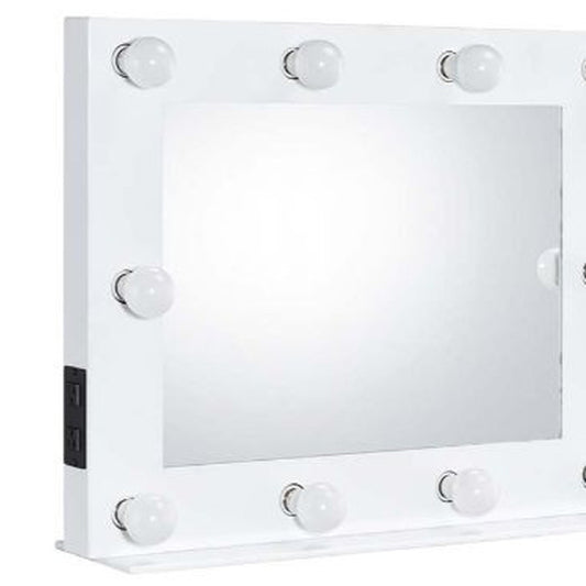 Miroir d'appoint au fini blanc de 26 po