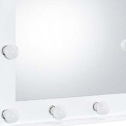 Miroir d'appoint au fini blanc de 26 po