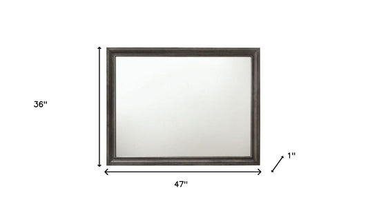 Miroir de commode gris de 36 po