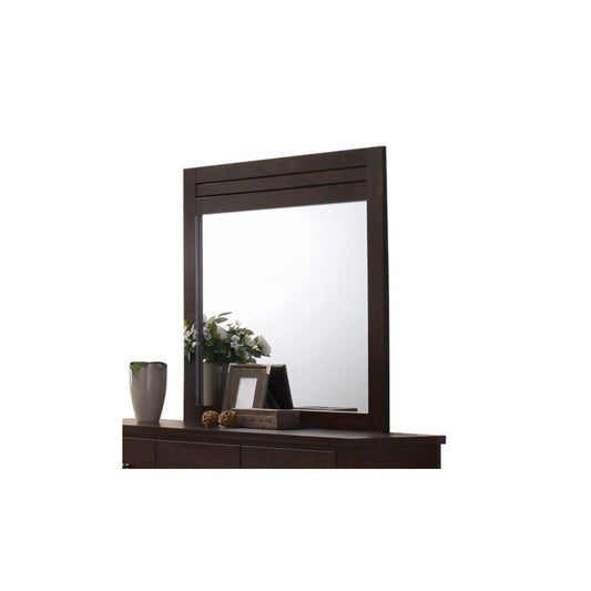 Miroir de commode rectangulaire en acajou