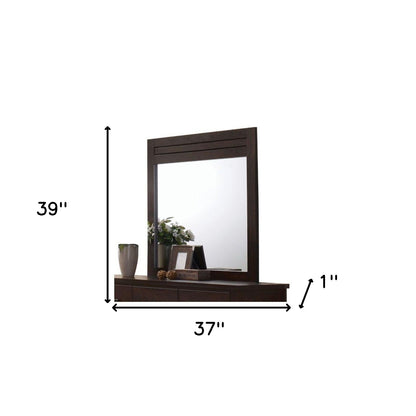 Miroir de commode rectangulaire en acajou