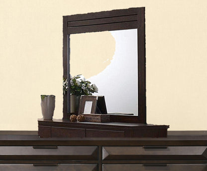 Miroir de commode rectangulaire en acajou