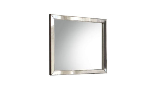 Miroir de commode avec cadre en platine de 32 po