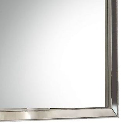 Miroir de commode avec cadre en platine de 32 po