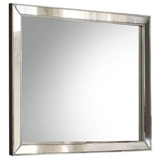 Miroir de commode avec cadre en platine de 32 po