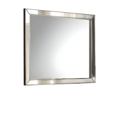 Miroir de commode avec cadre en platine de 32 po