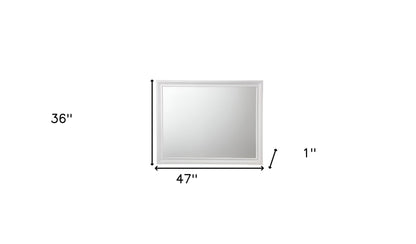 Miroir de commode blanc de 36 po