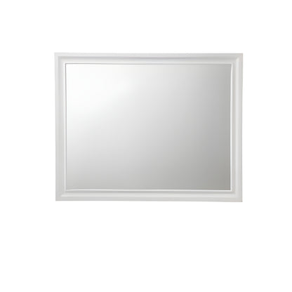 Miroir de commode blanc de 36 po