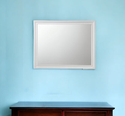 Miroir de commode blanc de 36 po