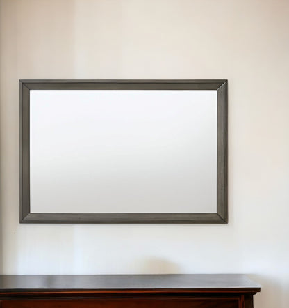 Miroir de commode en chêne gris de 32 po