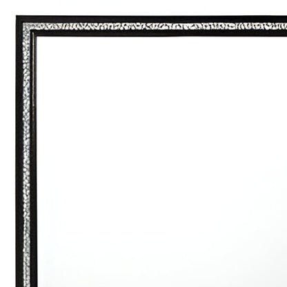 Miroir de commode noir patiné de 35 po