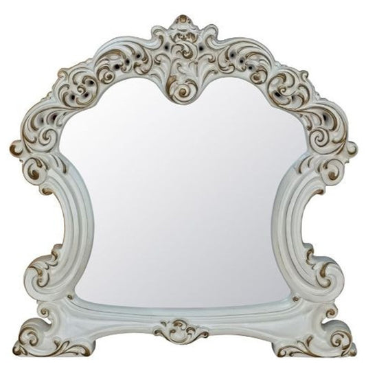 Miroir de commode irrégulier au fini perle antique de 45 po