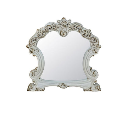 Miroir de commode irrégulier au fini perle antique de 45 po