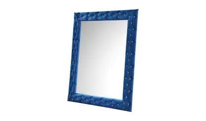 Miroir décoratif en velours bleu de 74 po