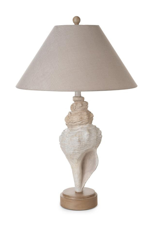 Lot de deux lampes de table fantaisie beiges et brunes de 30 po de style côtier avec abat-jour empire beige