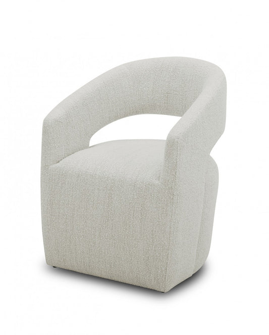 Fauteuil en tissu crème de 26 po