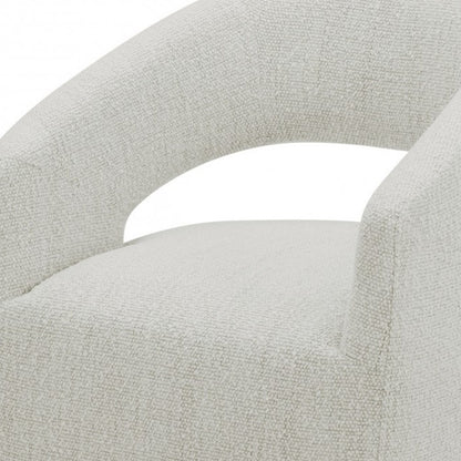 Fauteuil en tissu crème de 26 po