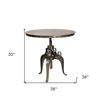 Table de salle à manger avec piédestal arrondi en fer bronze de 36 po