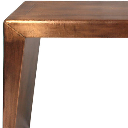 60" Copper Aluminum Sled Console Table