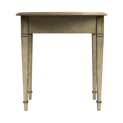 Table d'appoint rectangulaire en bois manufacturé beige de 28 po avec tiroir