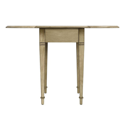 Table d'appoint rectangulaire en bois manufacturé beige de 28 po avec tiroir