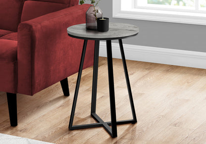 Table d'appoint ronde noire et grise de 22 po