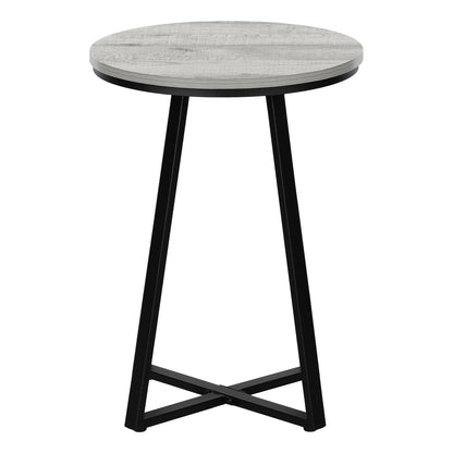 Table d'appoint ronde noire et grise de 22 po