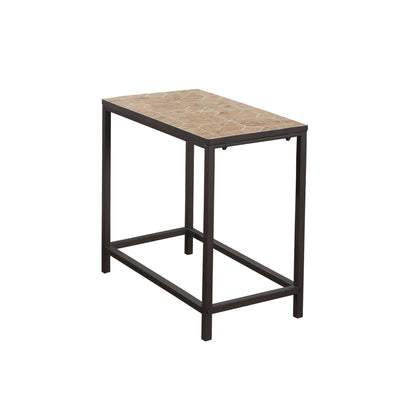 Table d'appoint en carreaux marron de 22 po