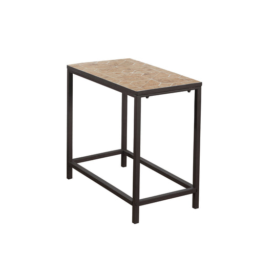 Table d'appoint en carreaux marron de 22 po