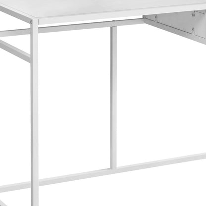 Bureau d'ordinateur blanc de 42 po