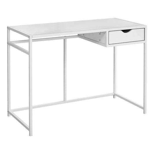 Bureau d'ordinateur blanc de 42 po