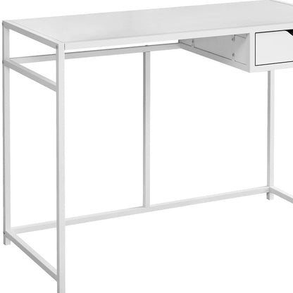 Bureau d'ordinateur blanc de 42 po