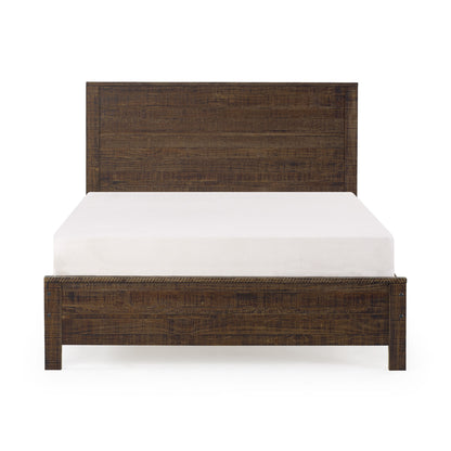 White Solid Wood Queen Bed Frame