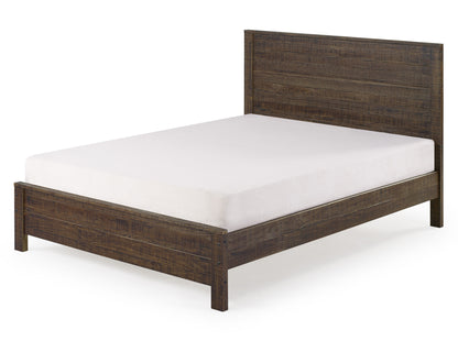 White Solid Wood Queen Bed Frame