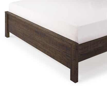 White Solid Wood Queen Bed Frame