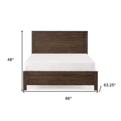 White Solid Wood Queen Bed Frame