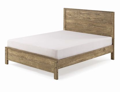 White Solid Wood Queen Bed Frame