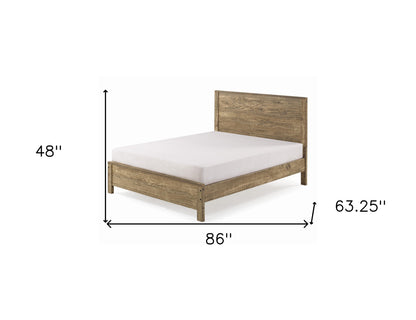 White Solid Wood Queen Bed Frame