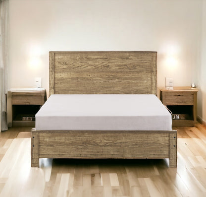 Dark Brown Solid Wood Full Double Bed Frame