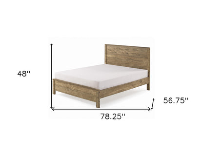 Dark Brown Solid Wood Full Double Bed Frame