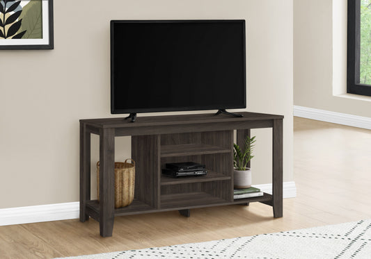 48" Brown Open Shelving TV Stand