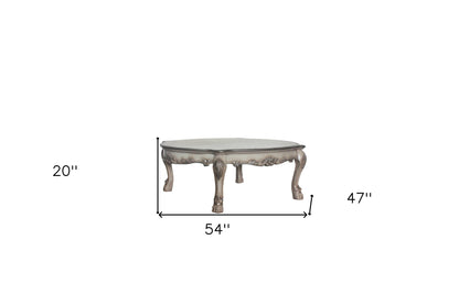 Table basse en bois massif et manufacturé de 54 po