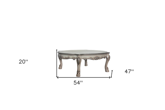 Table basse en bois massif et manufacturé de 54 po