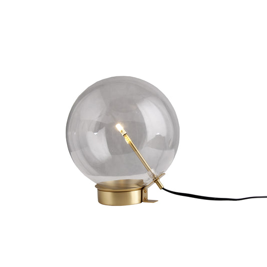 Lampe de table globe en métal et laiton de 11 po