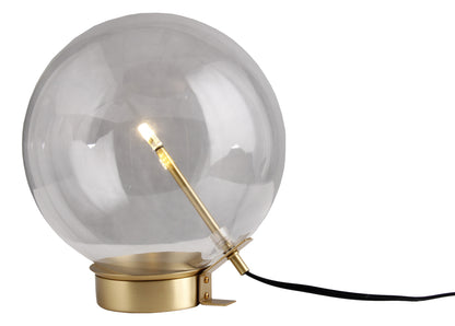 Lampe de table globe en métal et laiton de 11 po